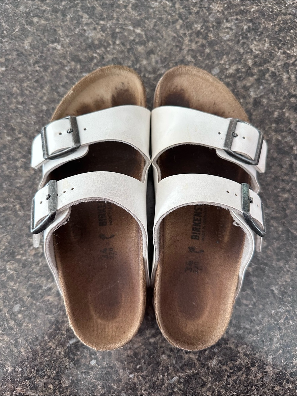Birkenstock Kids White Double Strap Sandals